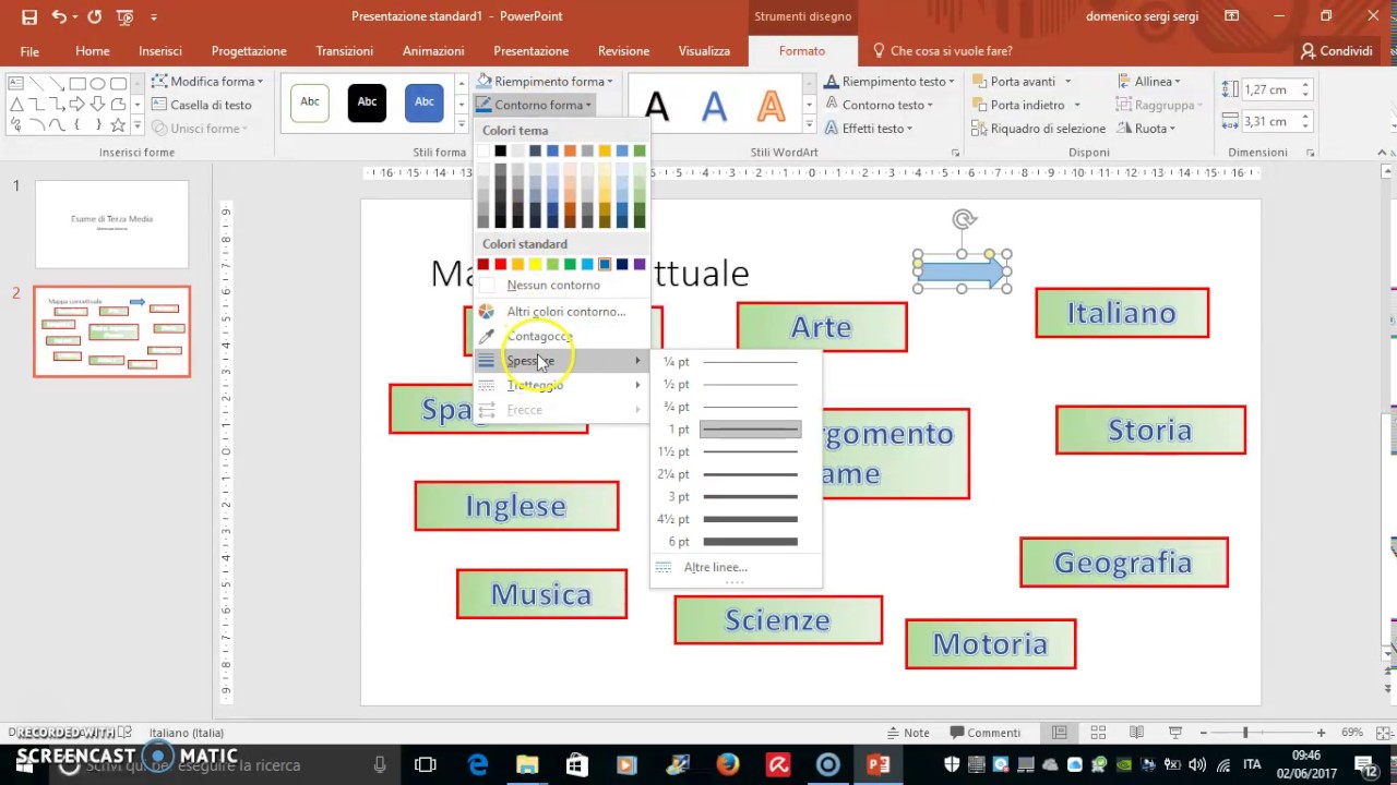 Powerpoint Slide Caselle Di Testo Frecce Collegamenti Ipertestuali
