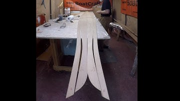 Timber BoatWorks Drilling and Stitching the Hull