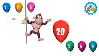 Numbers Song Learn Numbers With Balloons Nursery Rhymes For Kids Bubbly Dots 3D