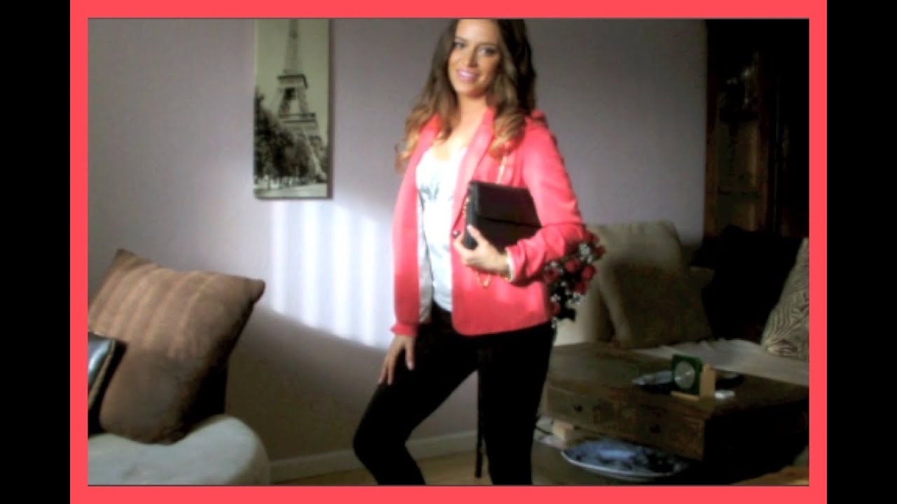 Coral Blazer - FALL Outfit Of The Day♡OOTD 52
