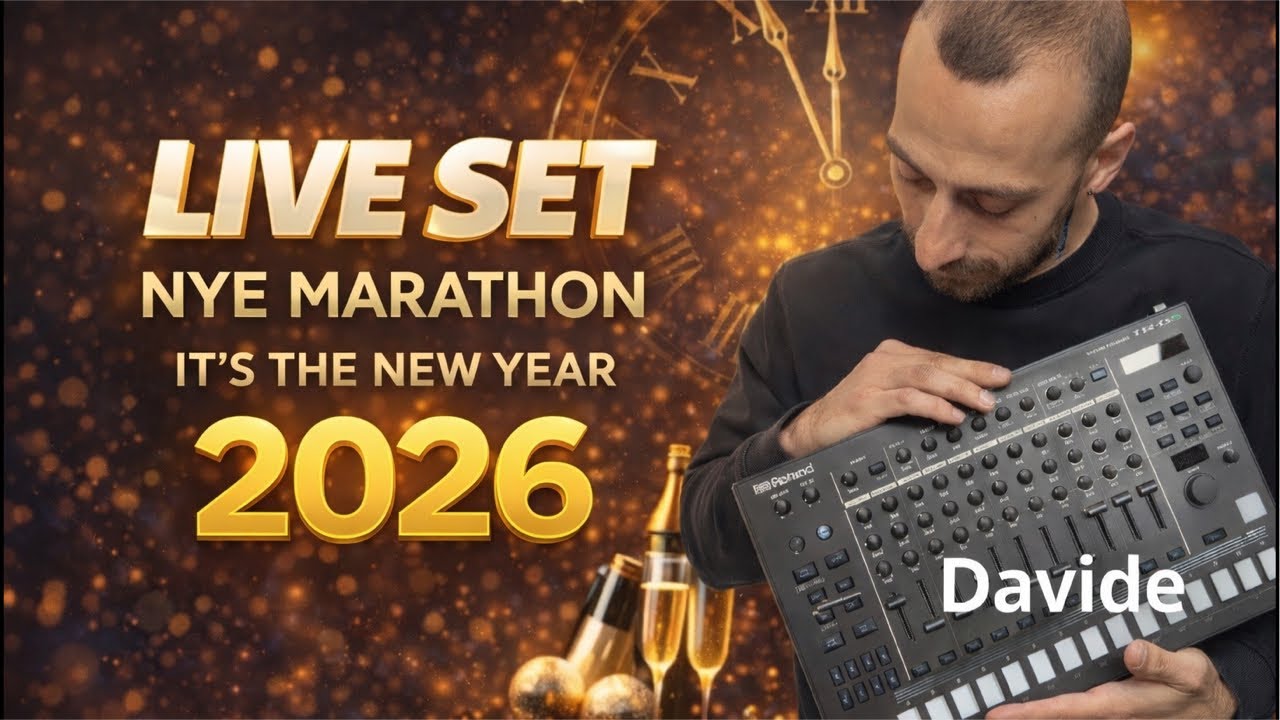 [Performance] NYE 2026 Marathon with Davide | TR-8s Live Raw Techno Music | Unlock the Red Light