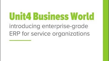 Unit4 Business World Introduction