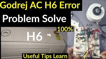 ✌️👌👇how to fix h6 error godrej split AC H6 error show how repair learn practically Hindi video ASR