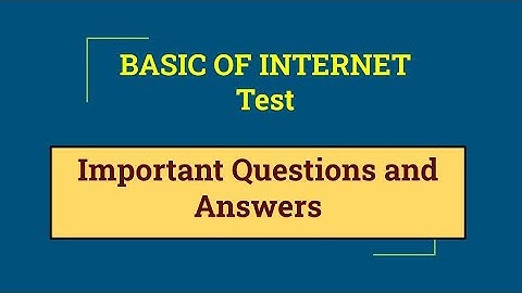 Basic of Internet MCQs