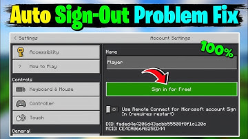 How To Fix Auto Sign Out Problem In Minecraft Pe 1.21+ \\ Automatically Sign Out Mcpe \\ Mcpe Gamer