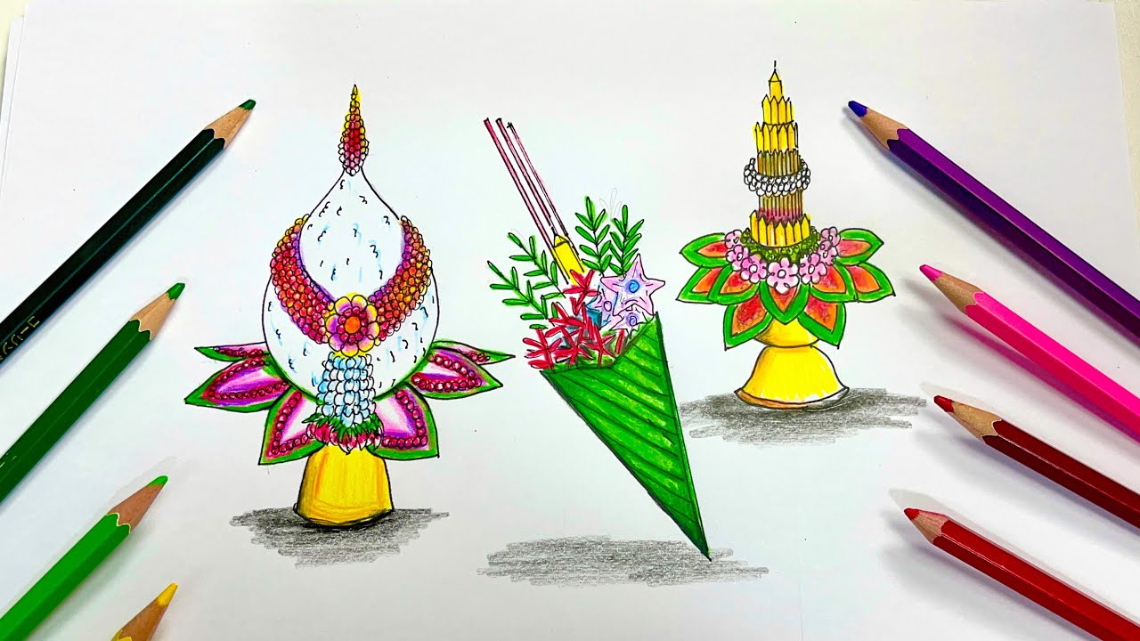 วาดภาพพานและกรวยไหว้ครู  วันไหว้ครู