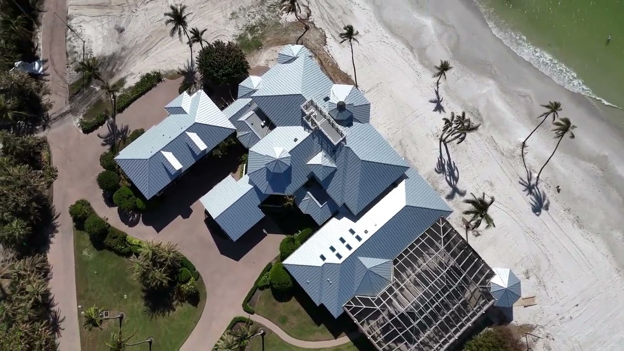 Naples Drone captures most expensive home in Naples, Fl. 100 Bay Road Naples Fl value $295,000,000