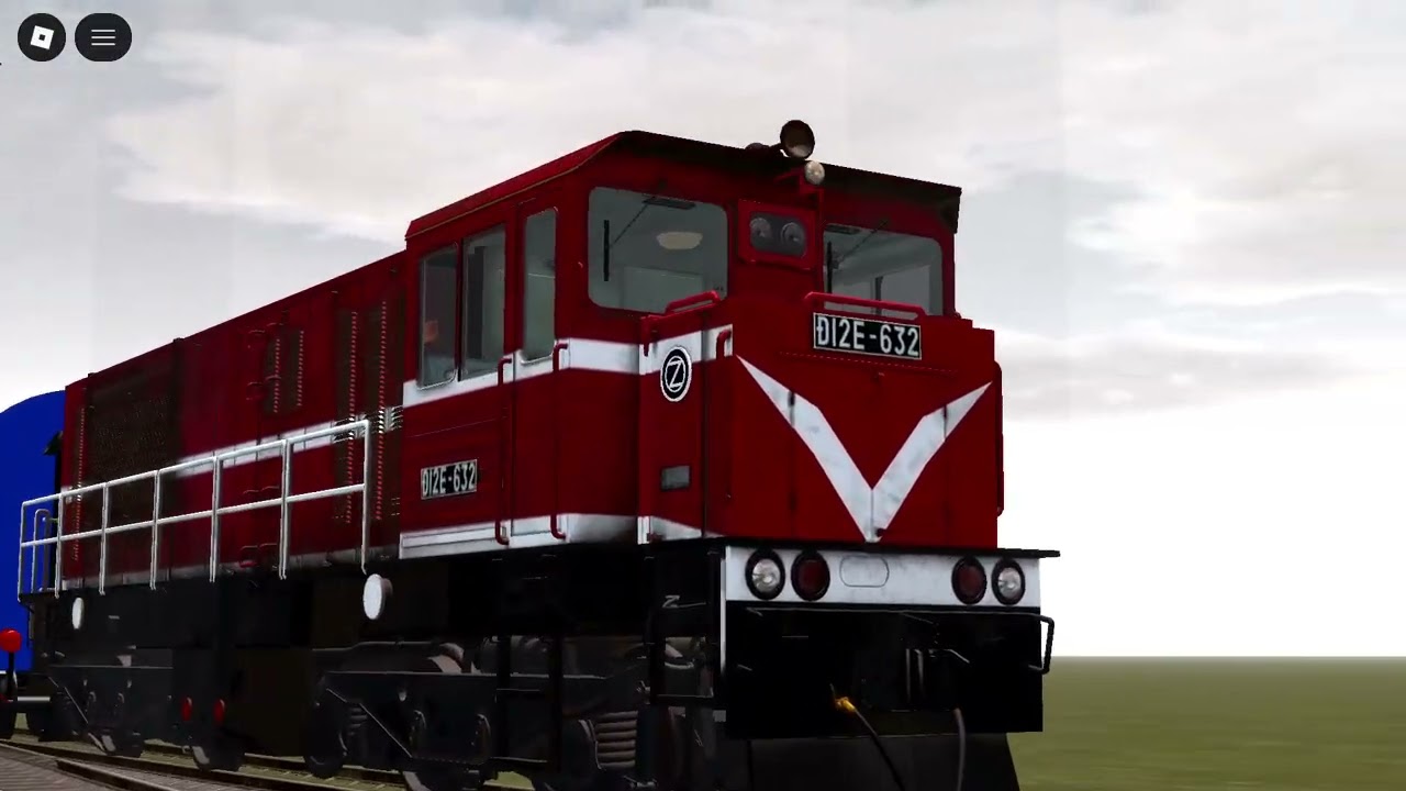 D12E-632 (ĐN) kéo tàu SQN1 rời ga Tiên Kiên