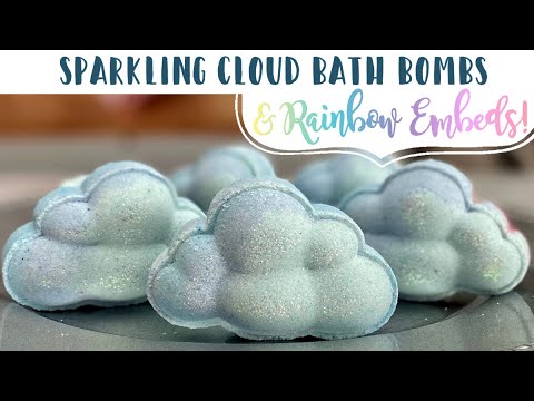 Make Sparkling Cloud Bath Bombs With A Surprise Hidden Rainbow!