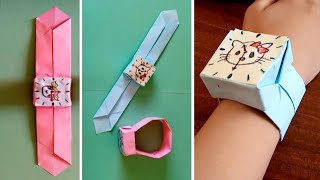 صنع اشياء بالورق / كيف تصنع ساعة يد ورقية - paper watch