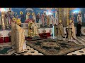 Божественная литургия в нижнем храме Спасо-Преображенского кафедрального собора