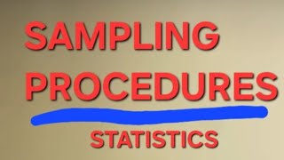 PPT Lecture : SAMPLING PROCEDURES