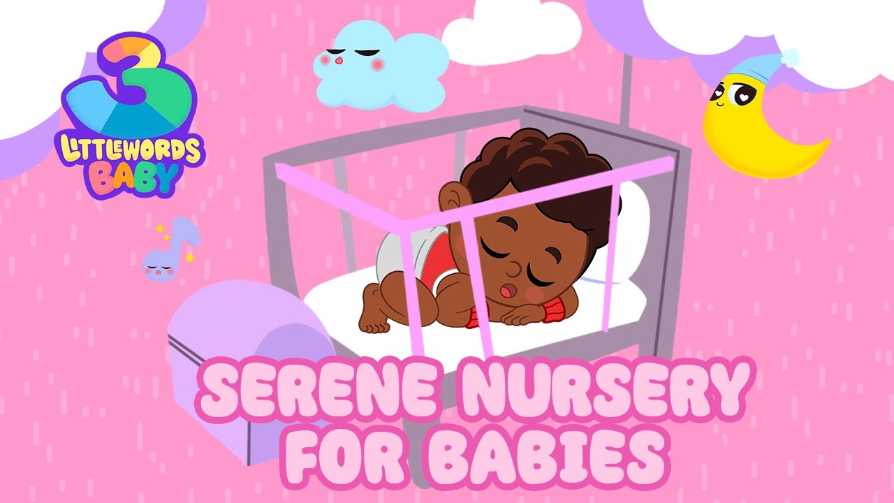 Serene Nursery for Babies | Soft Noises | White Noise + Pink Noise  - 3 Little Words Baby