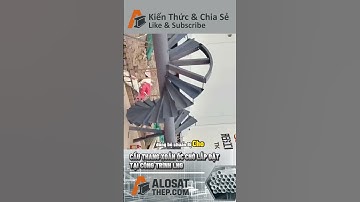 CẦU THANG XOẮN ỐC CHỜ LẮP ĐẶT TẠI CÔNG TRÌNH LNG #alosatthep #youtubeshorts