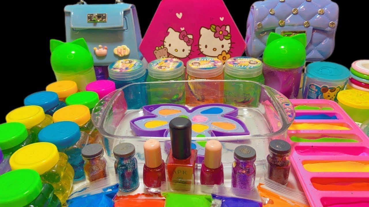 🌈 RAINBOW Slime | Mixing Random into Glossy Slime | Relax With Videos