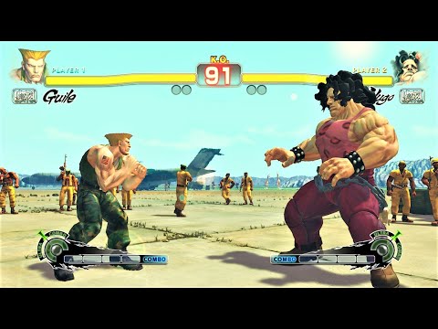 Guile vs Hugo (Hardest AI) - Ultra Street Fighter IV