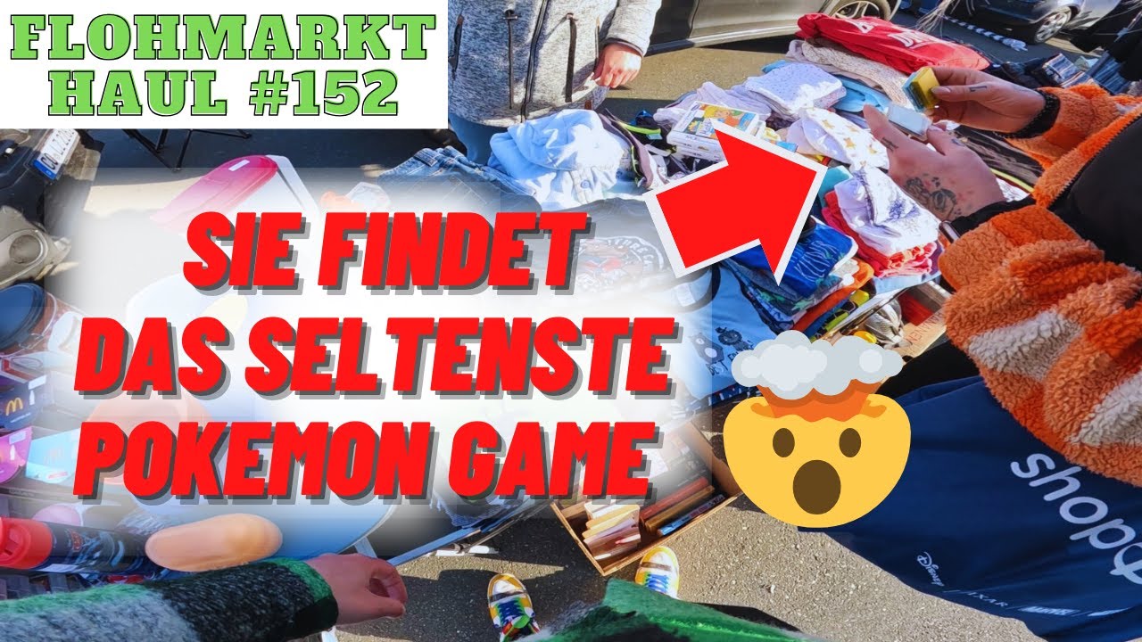 Sie findet das SELTENSTE POKEMON GAME 😮 Flohmarkt Fleamarket Garagesale Nintendo Retrogaming