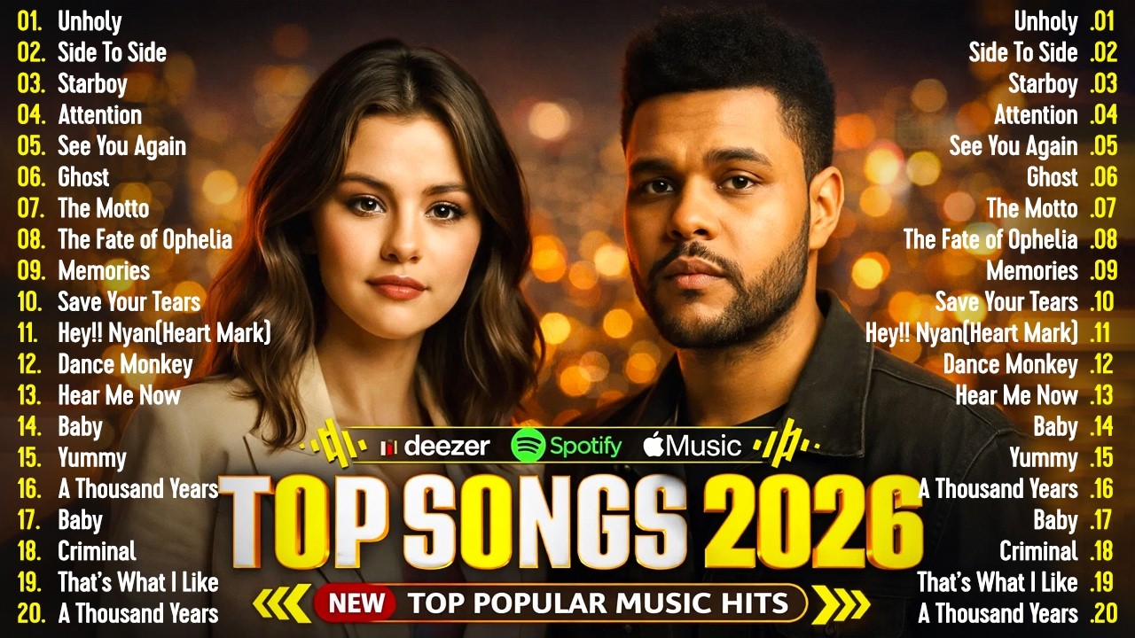 Billboard Top 50 This Week 🍊 Selena Gomez, The Weeknd, Justin Bieber, Bruno Mars, Ed Sheeran, Adele