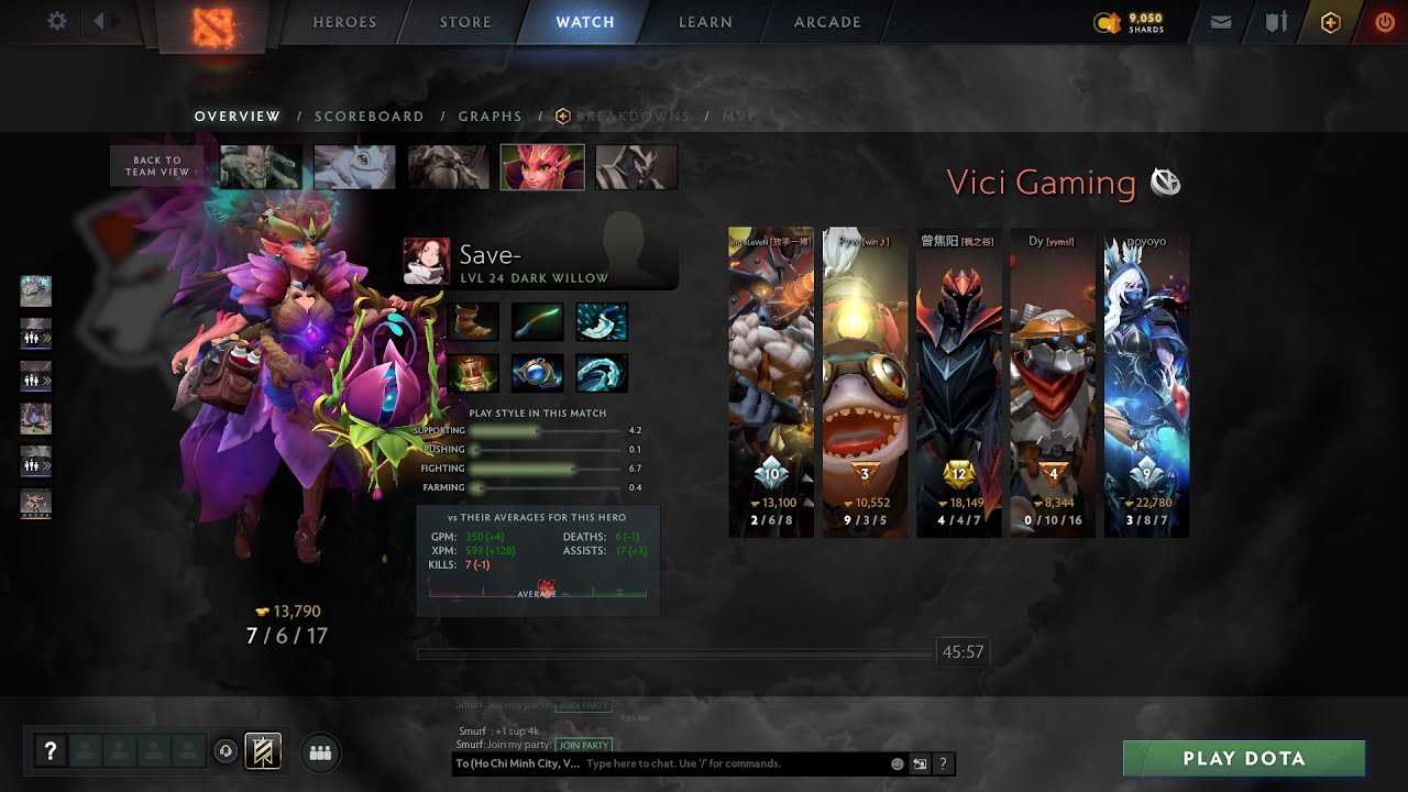 dota2sup Save- Dark Willow - VP vs VG - TI 10