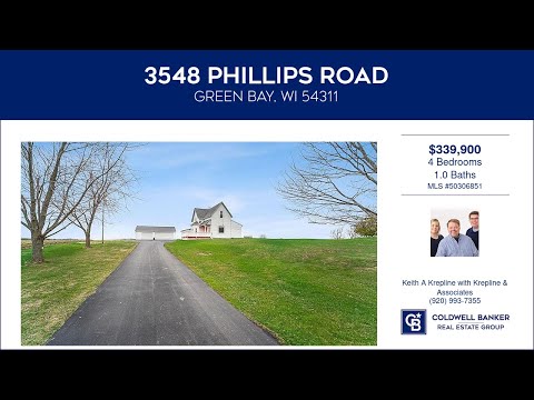 3548 PHILLIPS Road, Green Bay, WI home video tour