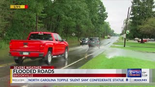Flooded roads in Brookville