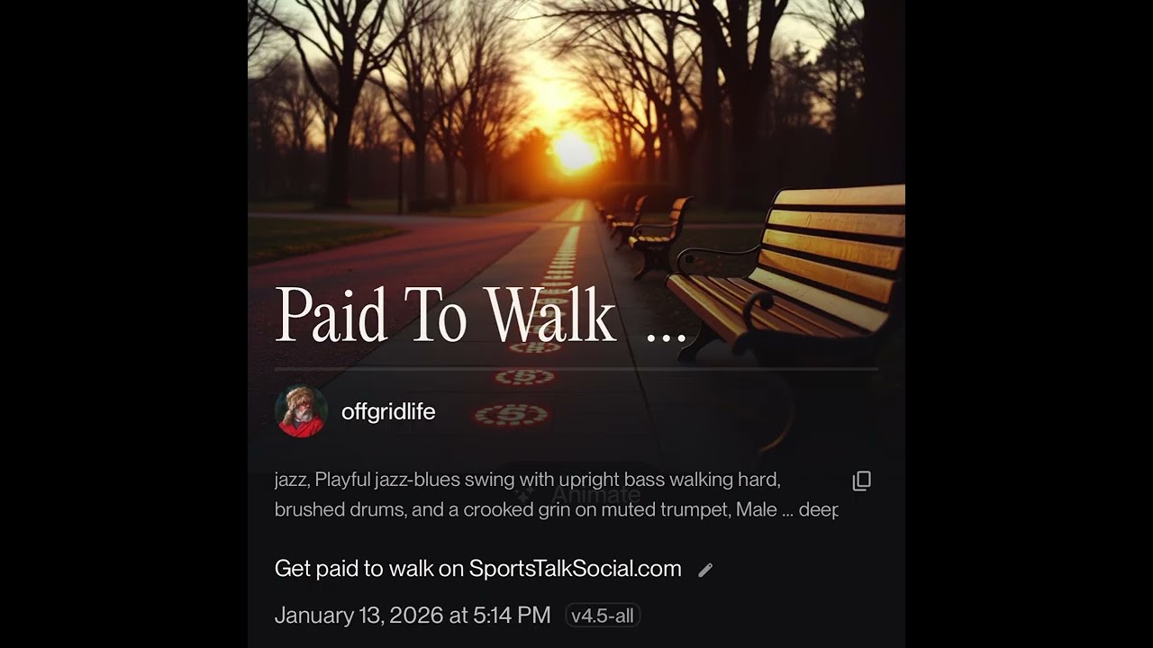 Get paid to Walk on SportsTalkSocial.com 