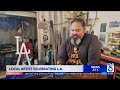 L.A. welder mixes art and function for Dodgers logo bench