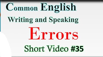 Common English writing and speaking errors and mistakes Part 35|Quick Correction