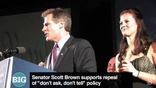 Brown supports repeal of "Don't ask, don't tell"
