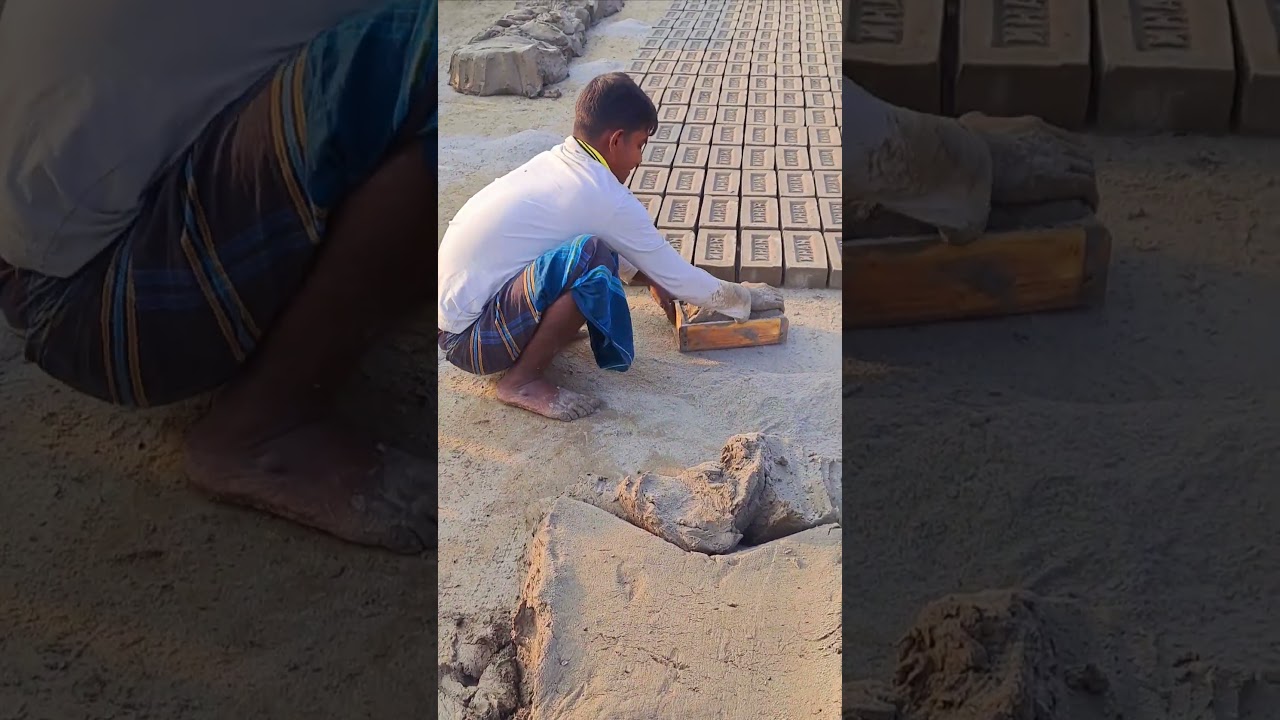 Mud process to bricks 