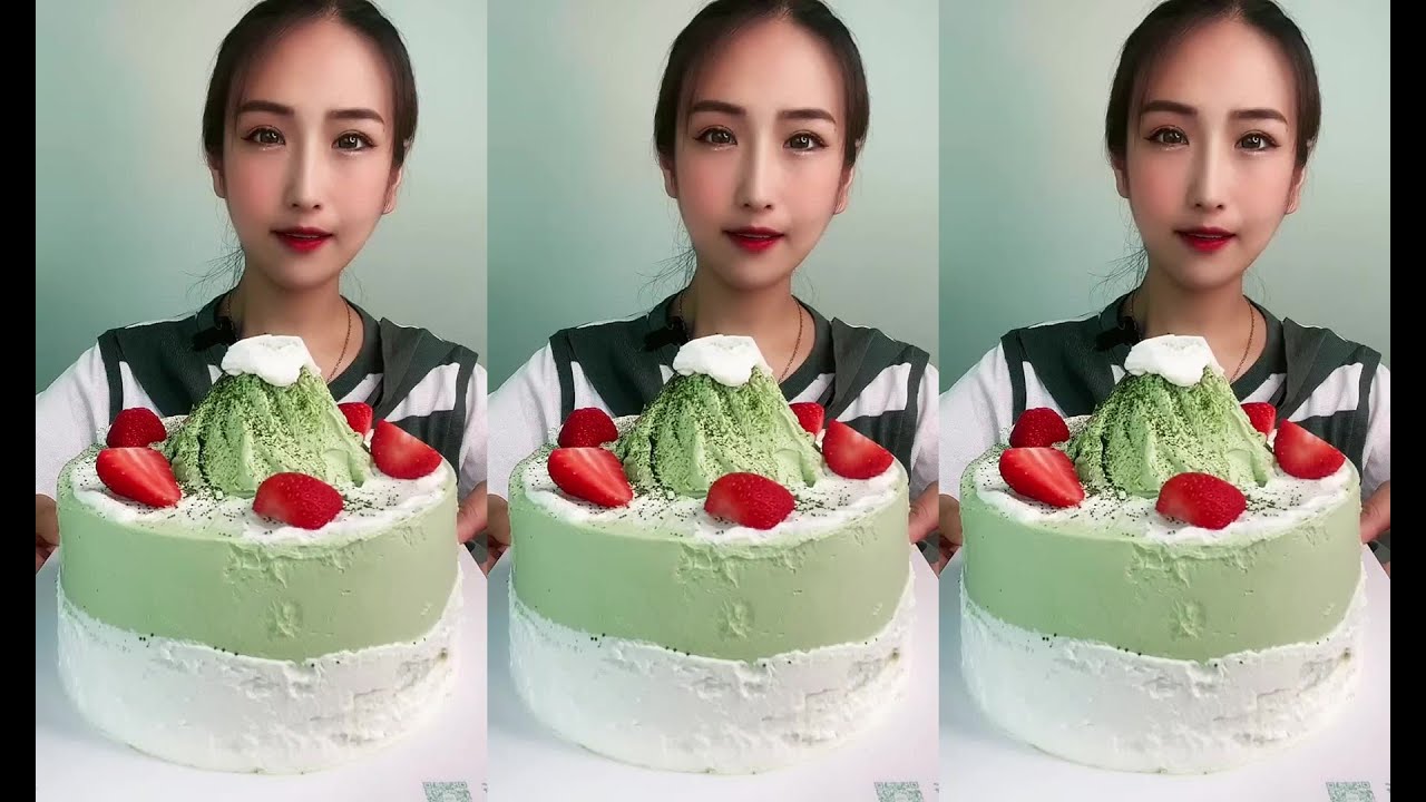 ASMR MUKBANG Thousand Layer Cake And Waxy Sound 크림 chocolate cake dessert recipes d