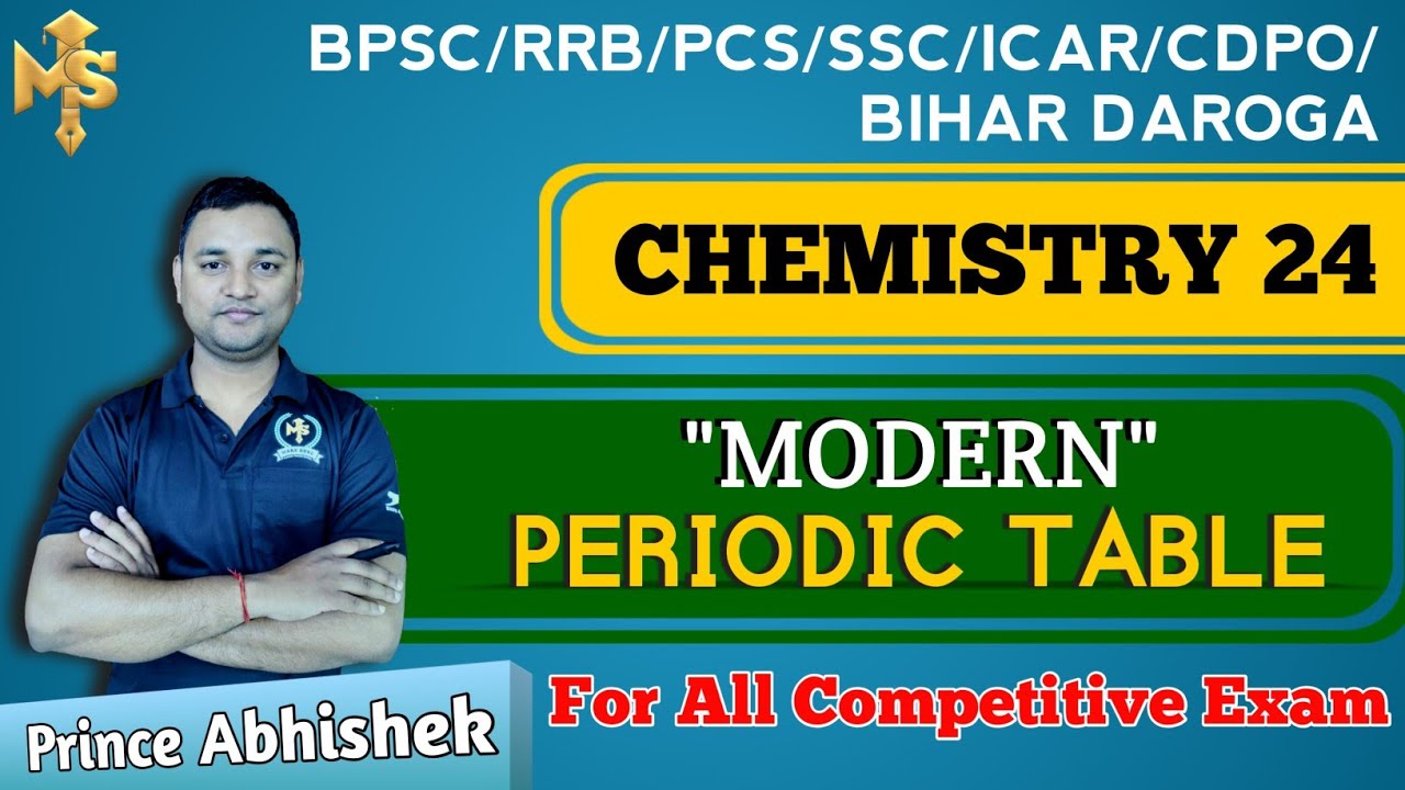Chemistry | MODERN PERIODIC TABLE | Lecture 24 | Prince Abhishek | Make ...