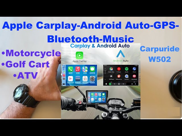Carpuride W502 Portable Wireless Apple Carplay & Android Auto Screen for  Motorcycle 