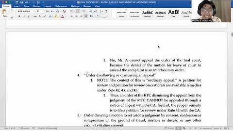 CIVIL PROCEDURE PART 21: APPEALS