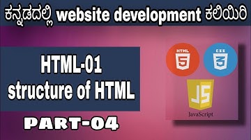 [HTML-01] Structure of HTML || HTML,CSS and JavaScript course in Kannada by Script Kiddie