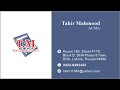 Tax Firm Visiting Card