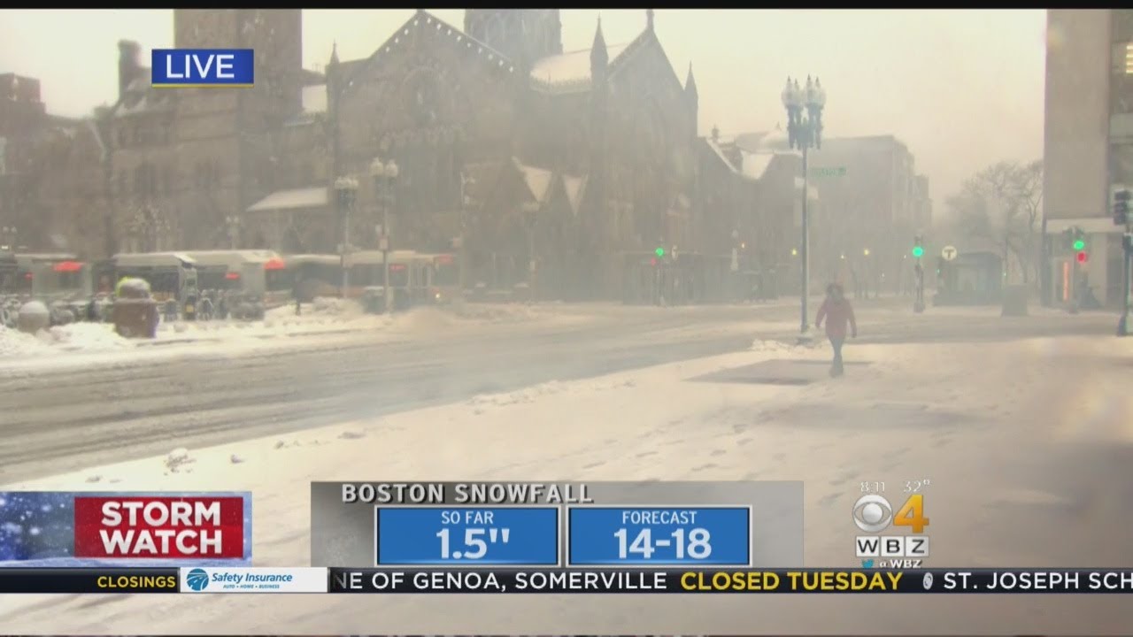 Slush Buildup Beginning On Boston Roads - YouTube