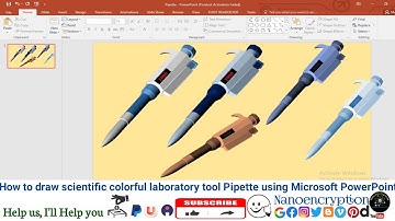 How to draw Scientific Colorful Laboratory Tool Pipette using Microsoft PowerPoint