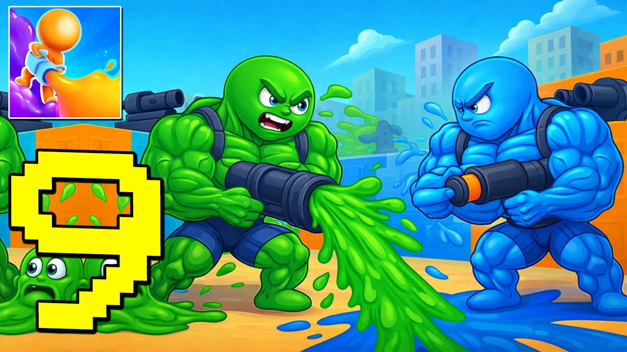 Dye Hard - Gameplay Walkthrough Part 9 - Shooting, Team up, Color War, Funny & Relax (Android,iOS)