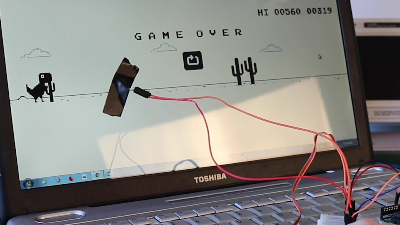 Someone Built a Physical IRL Version of Chrome's Offline Dinosaur Jumping  Game 