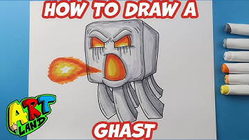 How to Draw a Minecraft Ghast | Minecraft Movie