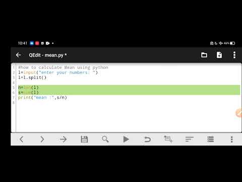 how to find mean using python