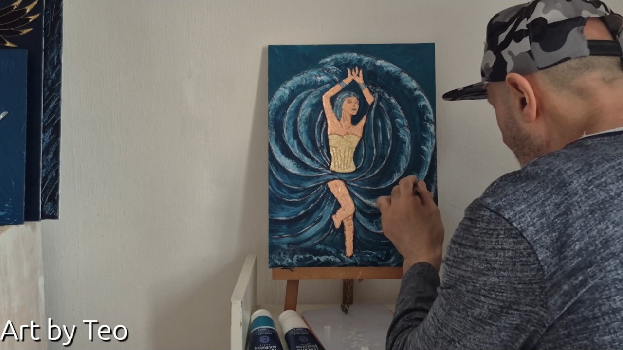 Sea Princess | Creating Art with Gold leaf foil copper wire