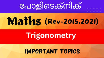 Trigonometry - Polytechnic semester 1 maths for 2015,2021 scheme