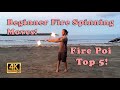 Top 5 Beginner Poi Fire Spinning Moves!