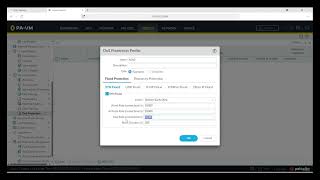 DoS Protection and Vulnerability Protection profile on Palo Alto