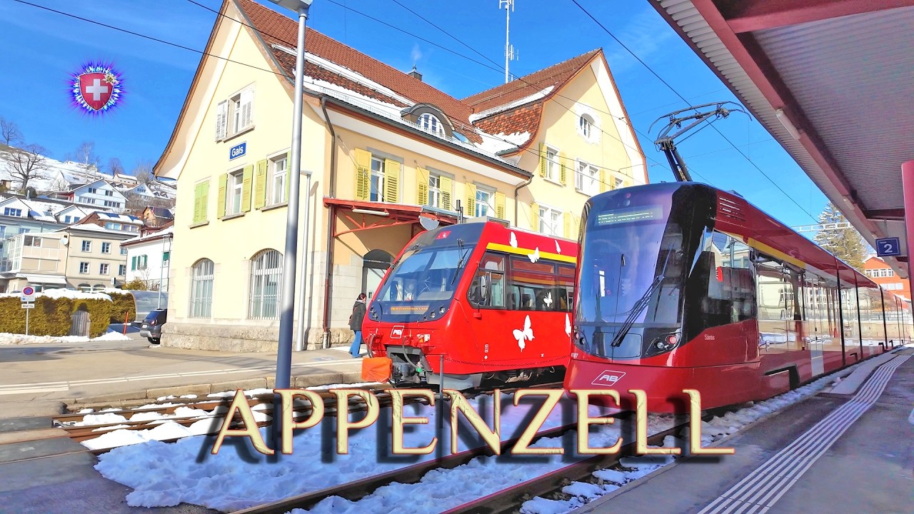 APPENZELL SWITZERLAND ✨ Great place in Switzerland / Train from Gais to Altstätten / WALKING TOUR 4K