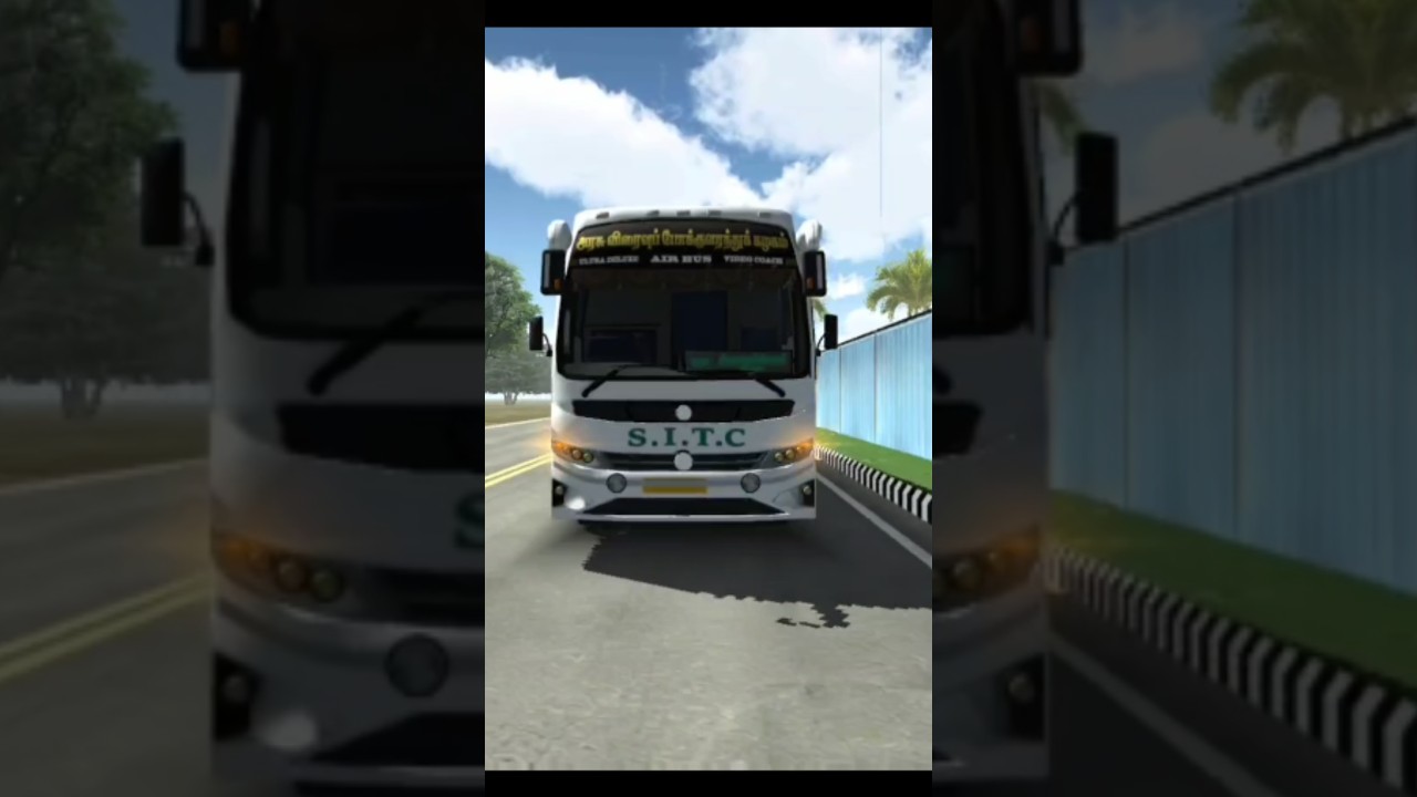 SETC bus driving drone view