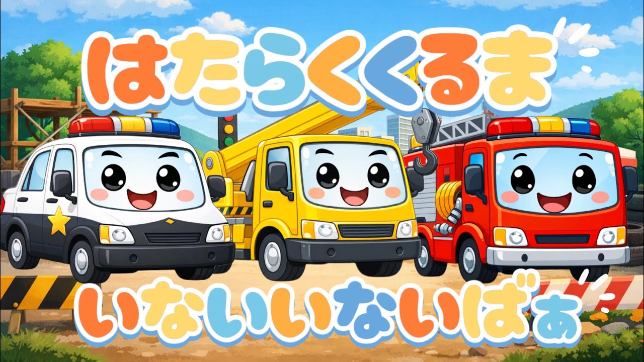 【赤ちゃん喜ぶ】はたらくくるま　いないいないばぁ