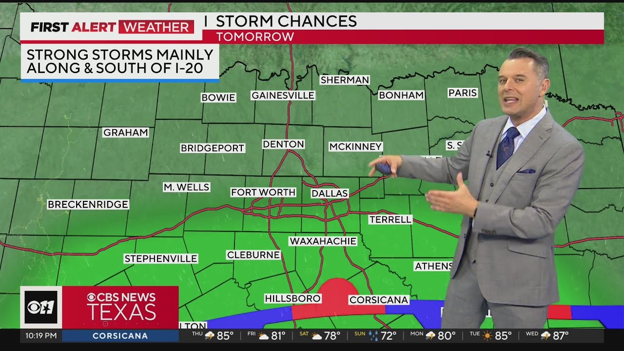 Strong storms possible in North Texas Thursday - YouTube